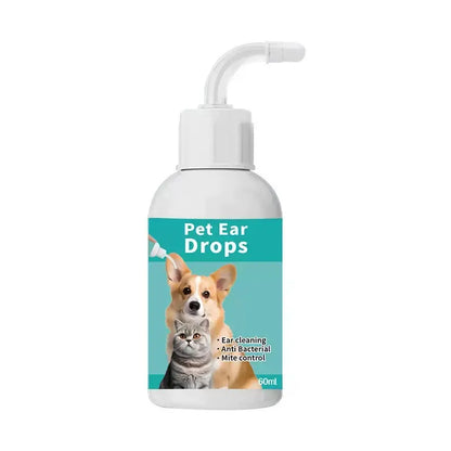 Alcohol-Free Ear Cleaner for Cats and Dogs - Soothing Ear Wash for Itch Relief and Cleaning Ear Canal of Debris and Buildup - Suitable for All Ages [60ml]