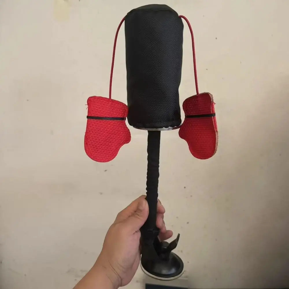 New Cartoon Cat Punching Bag Toy Indoor Kitten Cat Boxing Toy for Bored Indoor Adult Cats with Boxing Gloves Pet Supplies