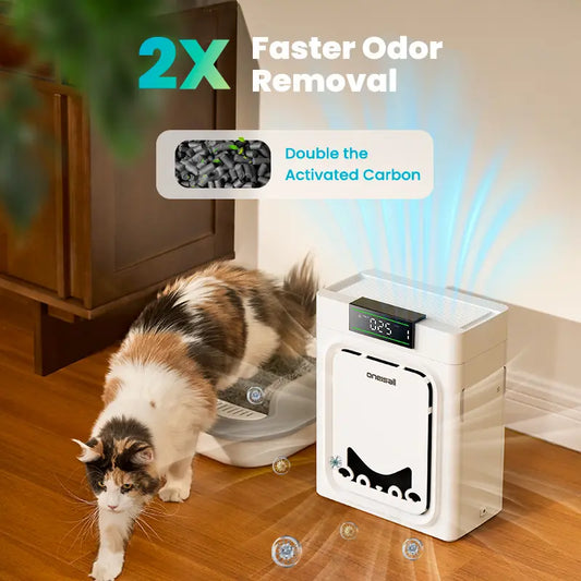 Oneisall Air Purifiers for Home Pets, 3-In-1 Washable HEPA Filter, Dual-Sided Filter with 200G Activated Carbon, Pet-Friendly Design – Pet Lock, Allergen Relief & Odor Removal Summervibes Petlovers
