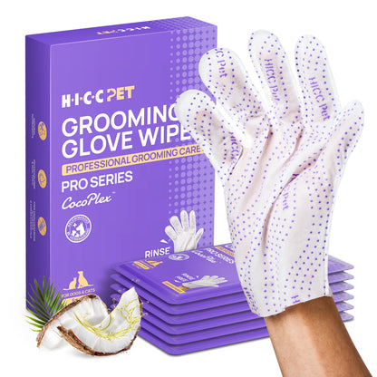 HICC PET Disposable Dog Grooming Wipes (20Pcs) - Natural, Hypoallergenic, No-Rinse Wipes with Fermented Oils for Hair Removal, Sticky Hair Control, Deodorizing, Skin Moisture & Paw Care, Outdoor Use,#Summervibes #Petlover