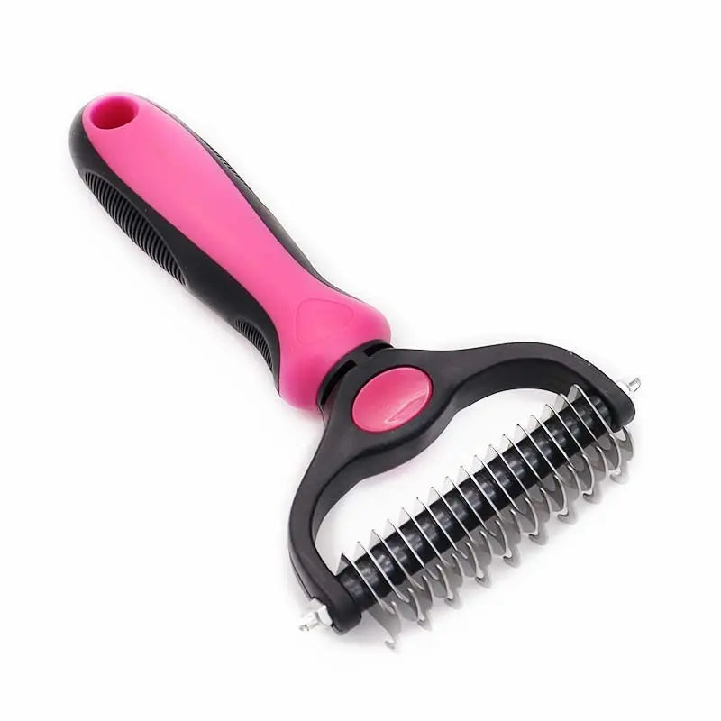 Professional Double-Sided Pet Grooming Brush for Dogs and Cats - Effective Shedding Tool for Regular Care and Reduced Shedding