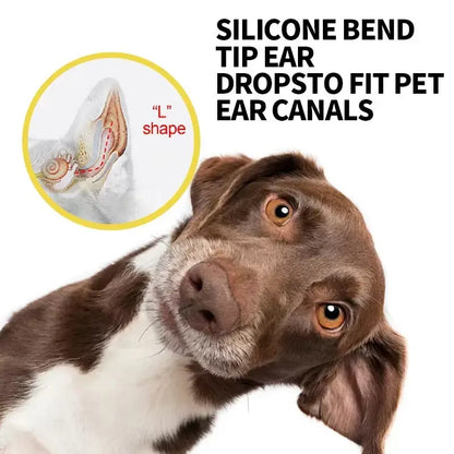 Alcohol-Free Ear Cleaner for Cats and Dogs - Soothing Ear Wash for Itch Relief and Cleaning Ear Canal of Debris and Buildup - Suitable for All Ages [60ml]