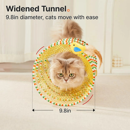 Potaroma Spiral Tunnel Cat Toy, Cat Self Play Spiral Kitten Collapsible Spring Tunnel Toy for Indoor Cats with Feather and Bell, 20 Inches Unfolded #Summervibes #Petlovers