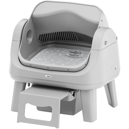 Petpivot Autoscooper 12 Lite Open Top Self Cleaning Cat Litter Box, Automatic Litter Box with 7 Pairs of Safety Sensors, Anti-Pinch Protection, Easy Access Step for Senior Cats Summervibes Petlovers