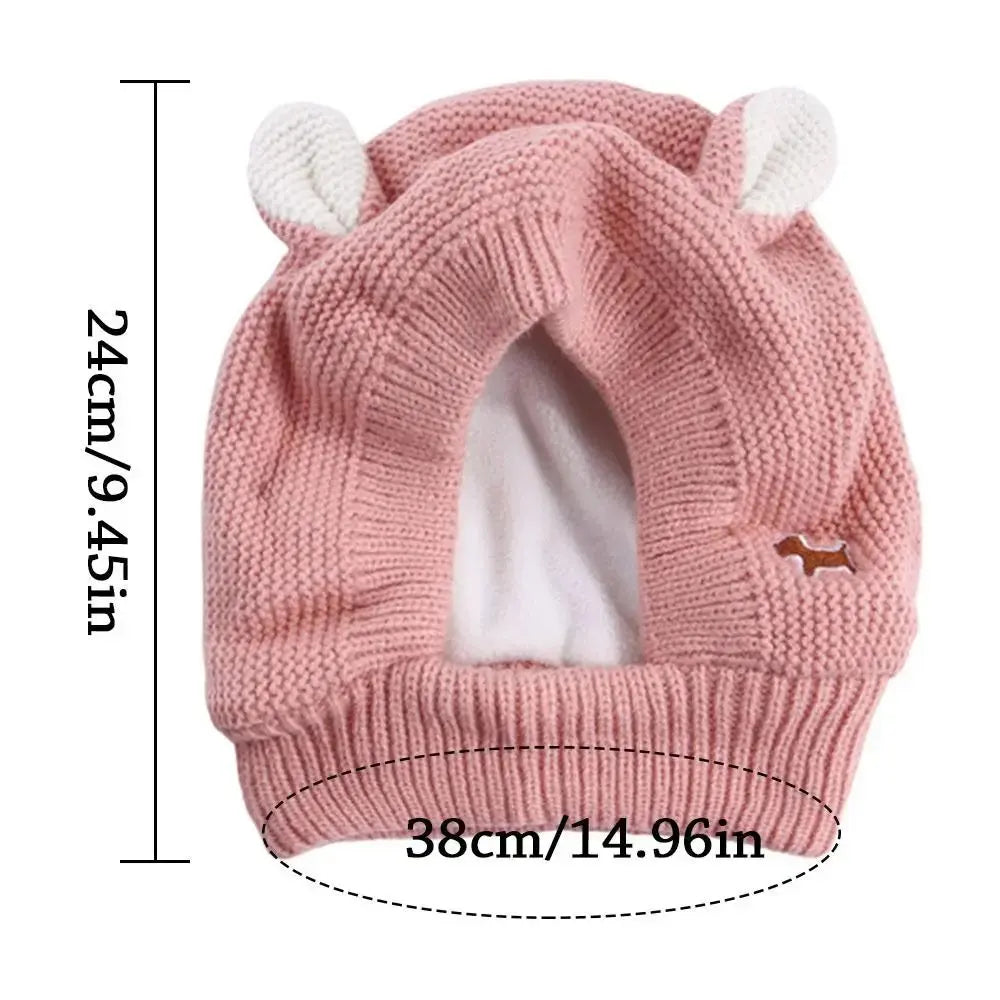 Dog Silent Ear Muffs, 1 Pc Noise-Protection Ear Covers, Large Dog Knitted Ear Hat, Fabric Clothing Pet Supplies