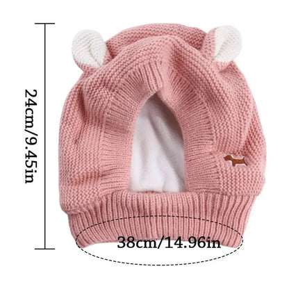 Dog Silent Ear Muffs, 1 Pc Noise-Protection Ear Covers, Large Dog Knitted Ear Hat, Fabric Clothing Pet Supplies