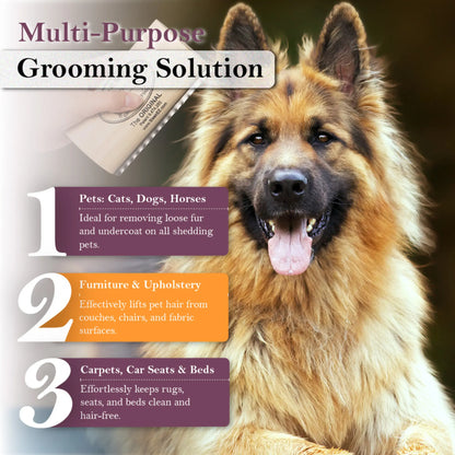 Sleekez Dog Brush for Shedding & Grooming, Deshedding Tool for Short & Long Haired Dogs, Dog Comb, 5 Inches Long, 4Oz Weight