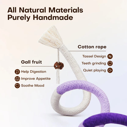 Potaroma Cat Toys Chew Ropes 3Pcs, Safe Teeth Cleaning Toy for Indoor Kittens, Calming Interactive Kitty Toys #Summervibes #Petlovers