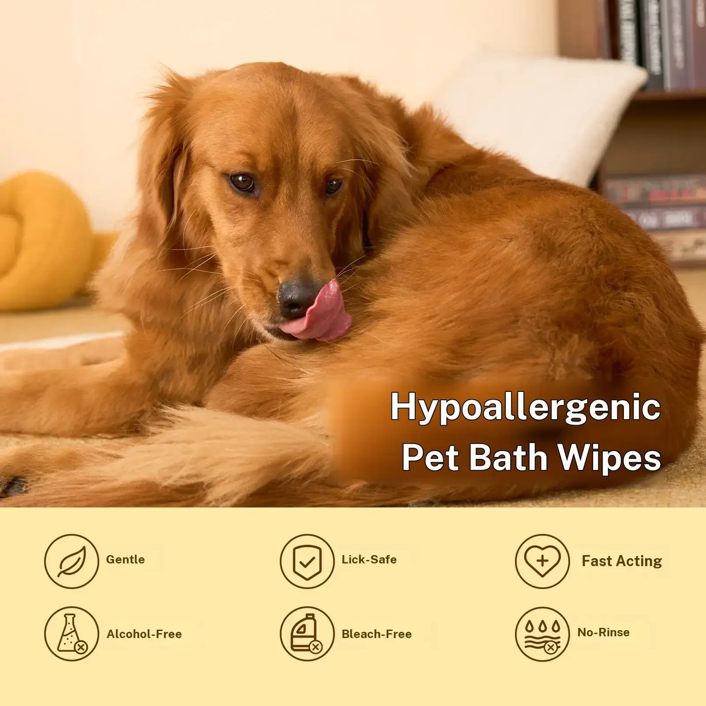 HICC PET Disposable Dog Grooming Wipes (20Pcs) - Natural, Hypoallergenic, No-Rinse Wipes with Fermented Oils for Hair Removal, Sticky Hair Control, Deodorizing, Skin Moisture & Paw Care, Outdoor Use,#Summervibes #Petlover