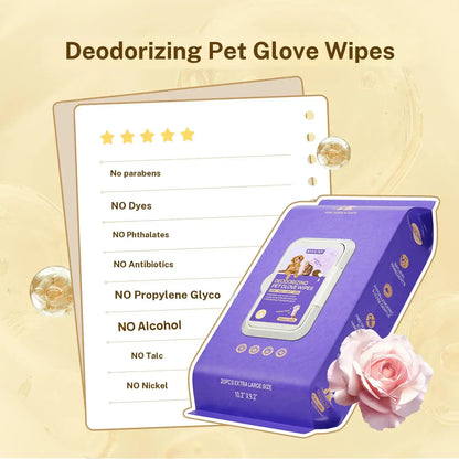 HICC PET Disposable Dog Grooming Wipes (20Pcs) - Natural, Hypoallergenic, No-Rinse Wipes with Fermented Oils for Hair Removal, Sticky Hair Control, Deodorizing, Skin Moisture & Paw Care, Outdoor Use,#Summervibes #Petlover